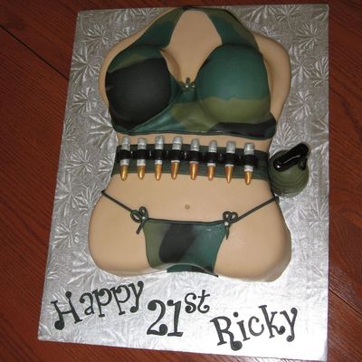 Camo Bikini Cake