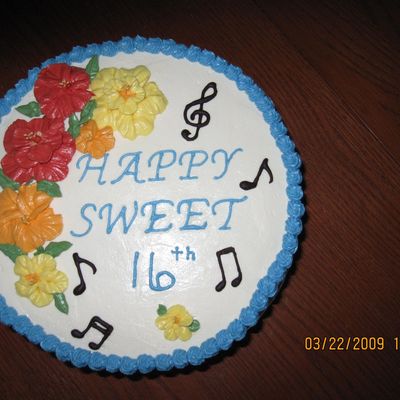 Hibiscus Birthday Cake