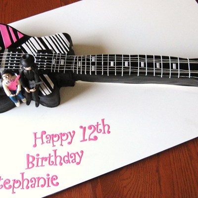 Electric Guitar Birthday Cake
