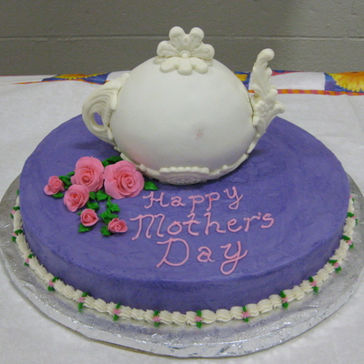 Mother's Day Teapot Cake