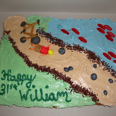 Mountain Biking Cookie Cake