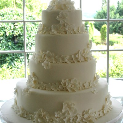 White On White Flower Drenched