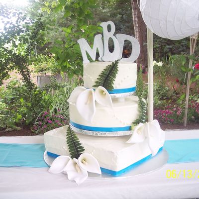 Three Tiered Carrot Wedding Cake