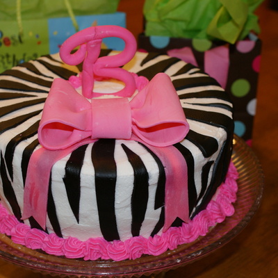 Zebra And Pink Bow