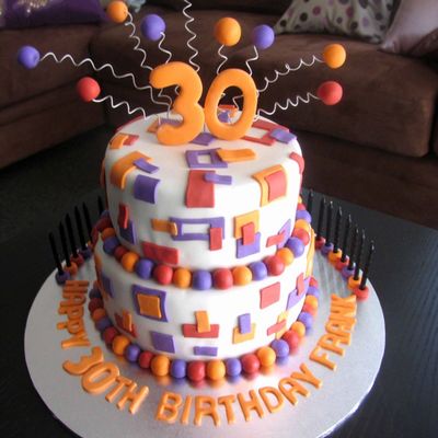 Retro 30Th Birthday Cake