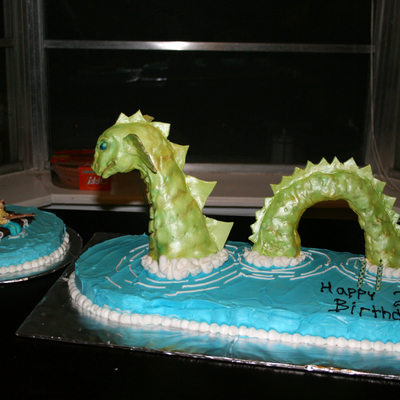 Sea Serpent Birthday Cake
