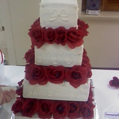 Square Tiers W/ Roses