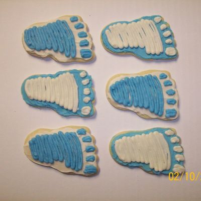Baby Foot Print Cut-Out Cookies