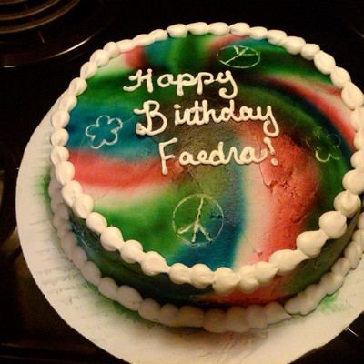 Tye Dye Airbrush Cake