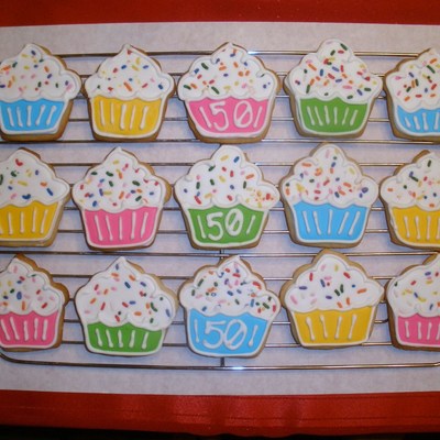 50Th Birthday Cupcake Cookies