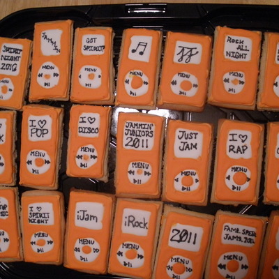 Orange Ipod Cookies