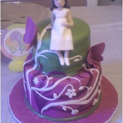 Baby Shower Cake Modern