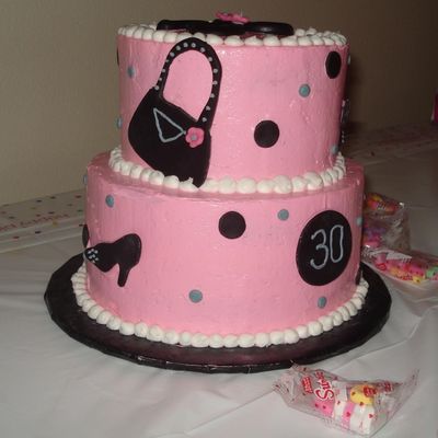 30Th Shoe And Purse Birthday Cake