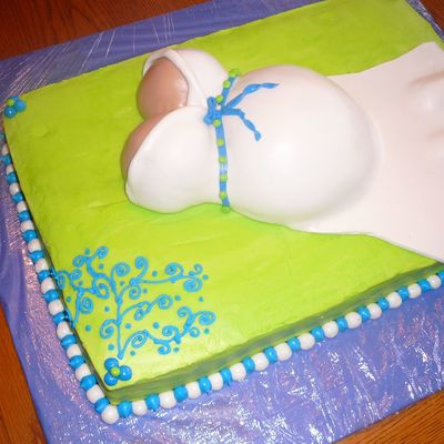 Elegant Baby Belly Cake
