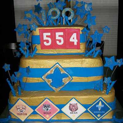 Blue And Gold Cubscout Banquet Cake.