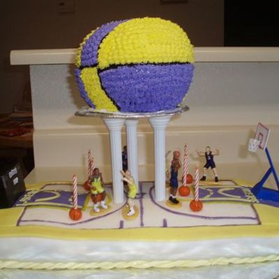 Lakers Basketball Cake