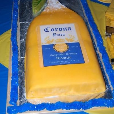 Corona Beer Bottle Cake
