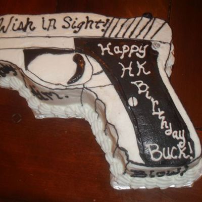 Gun Birthday Cake