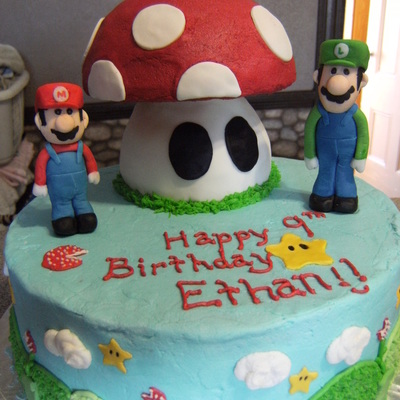 Mario And Luigi Cake