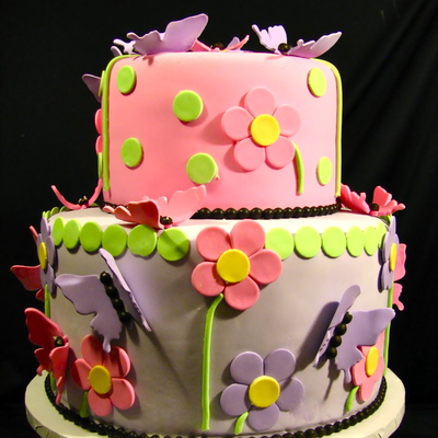 Flowers And Butterflies Baby Shower