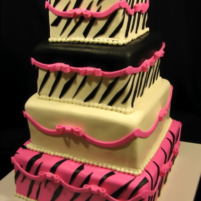 Pink And Black Zebra