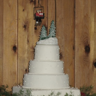 All White Wedding Cake