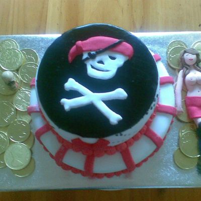 Pirate Themed Birthday Cake
