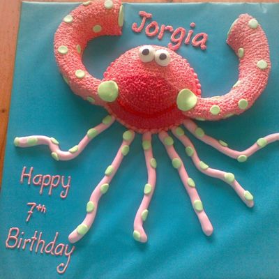 Pink Octopus With Green Spots