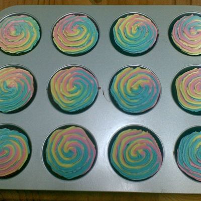 Rainbow Swirl Cupcakes