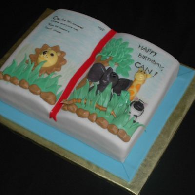 Animal Book Cake