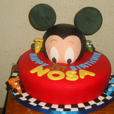 Mickey On The Race Track