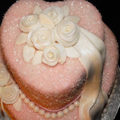 Small Heart Shaped Wedding Cake