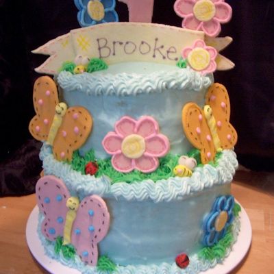 Hugs Stitches First Birthday Cake