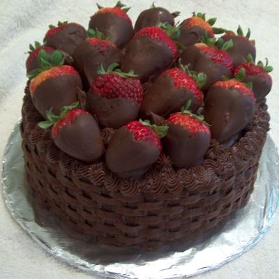 Chocolate Cake With Strawberries
