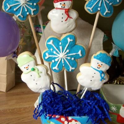 Snowman Cookie Bouquet