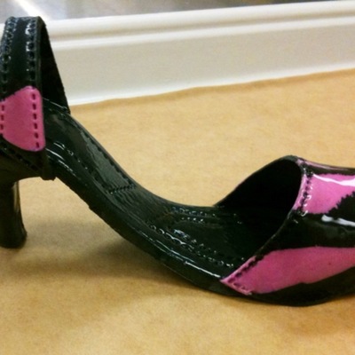 Zebra Stripe Gumpaste Shoe