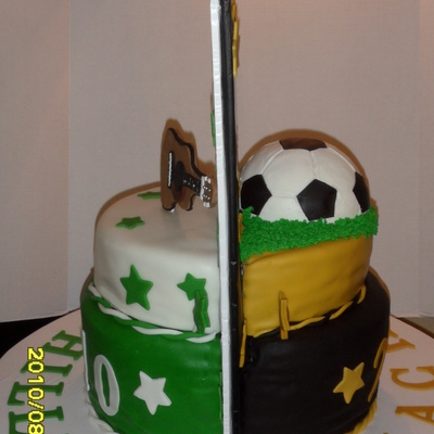 1 Sided Cake For 2 Cousins Graduation