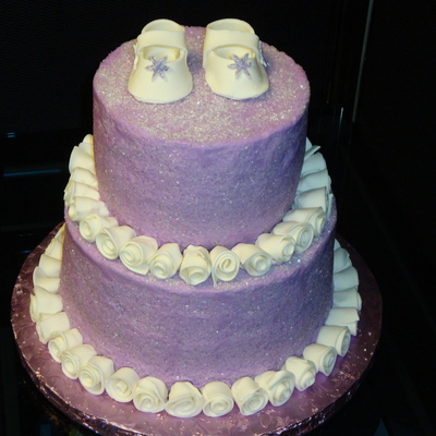 Sparkly Baby Shower Cake