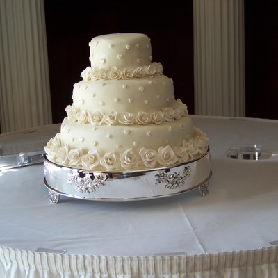 White Rose Wedding Cake