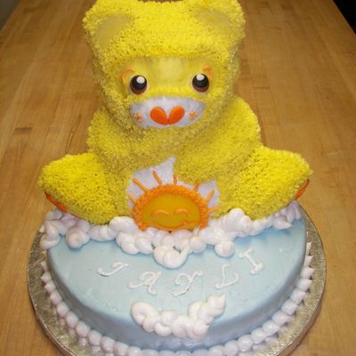 Sunshine Carebear Sitting In The Clouds