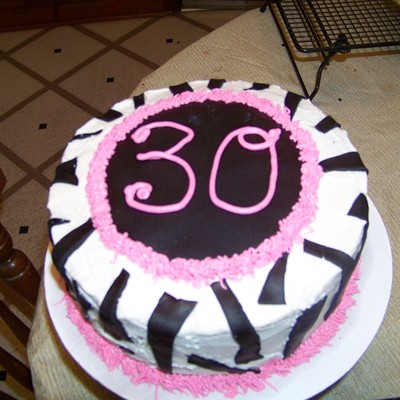 30Th Birthday With Zebra Stripes