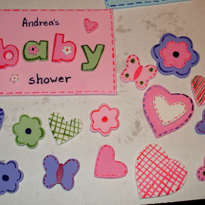 Carter's Girl Baby Shower Fondant Decorations