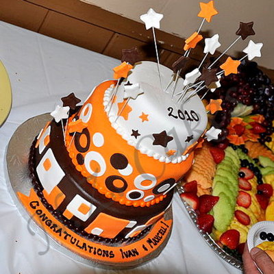 Piper High School Colors Grad Cake