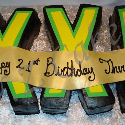 21St Birthday In Jamaican Flag Colors