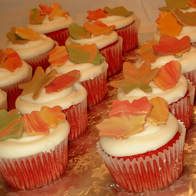 Fall Leaves Cupcakes