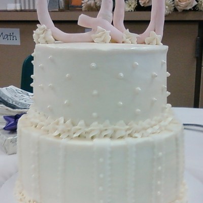 Q Marries U Wedding Cake