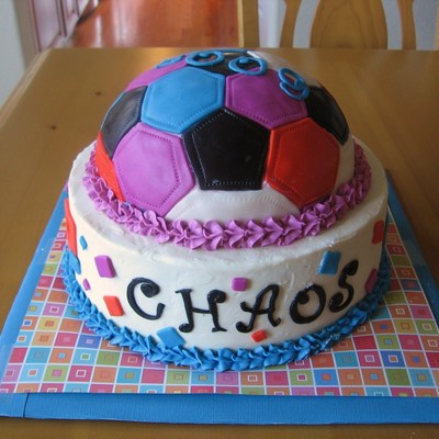 "chaos" Soccer Team Cake