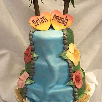 Hawaiian Engagement Cake