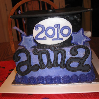 Purple Black White And Silver Grad With Cap