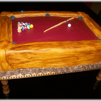 Pool Table Cake